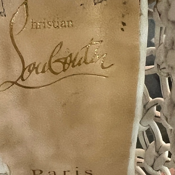 Christian Louboutin woven white leather zipper booties Dust bag included ❤️ - Picture 9 of 12